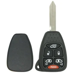6 button Chrysler Dodge replacement case/shell with blank key by Car & Truck Remotes