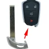 Cadillac Emergency Insert key for smart remotes HU100 by Car & Truck Remotes