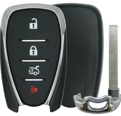 Chevrolet 4 Button Smart Remote Replacement Shell w/ Trunk by Car & Truck Remotes