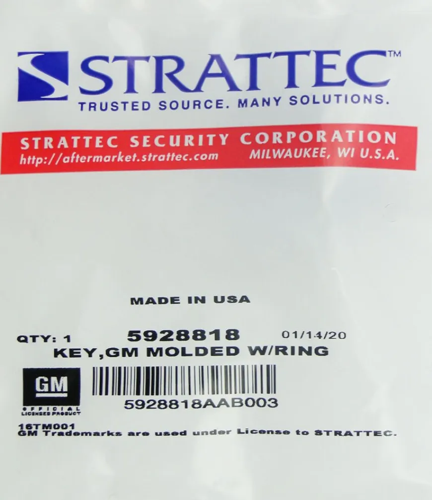 2000 Chevrolet Monte Carlo key blank
