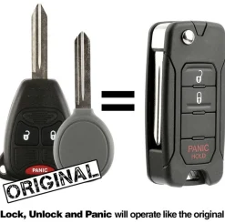 2008 Chrysler Sebring Flip Remote Key Fob by Car & Truck Remotes