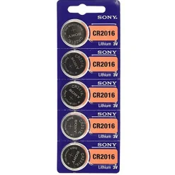 CR2016 - Keyless Entry Remote Key Fob Battery - 5 pack