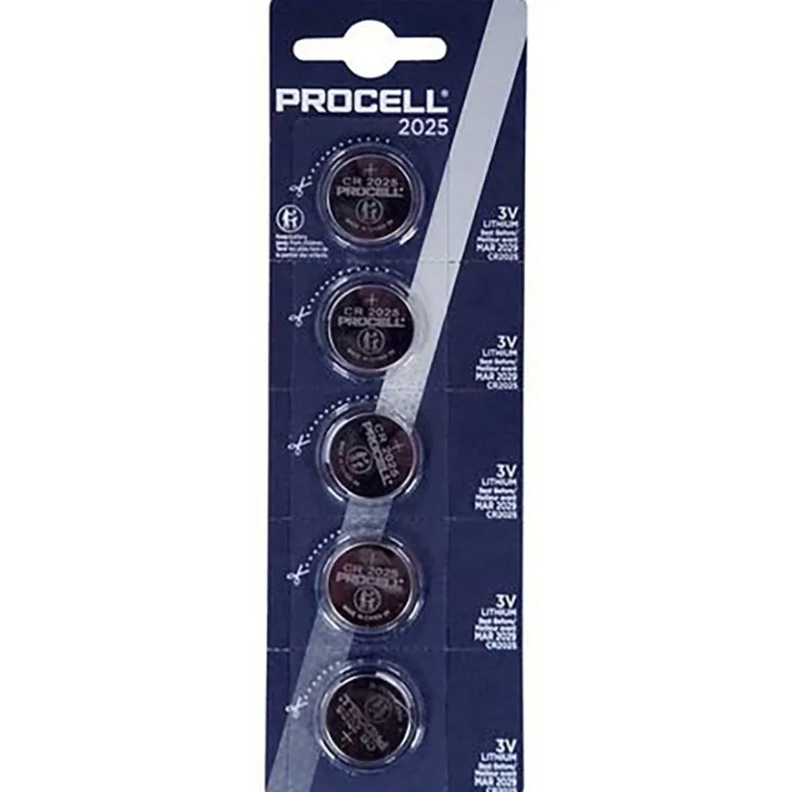 CR2025 - Keyless Entry Remote Key Fob Battery - 5 pack