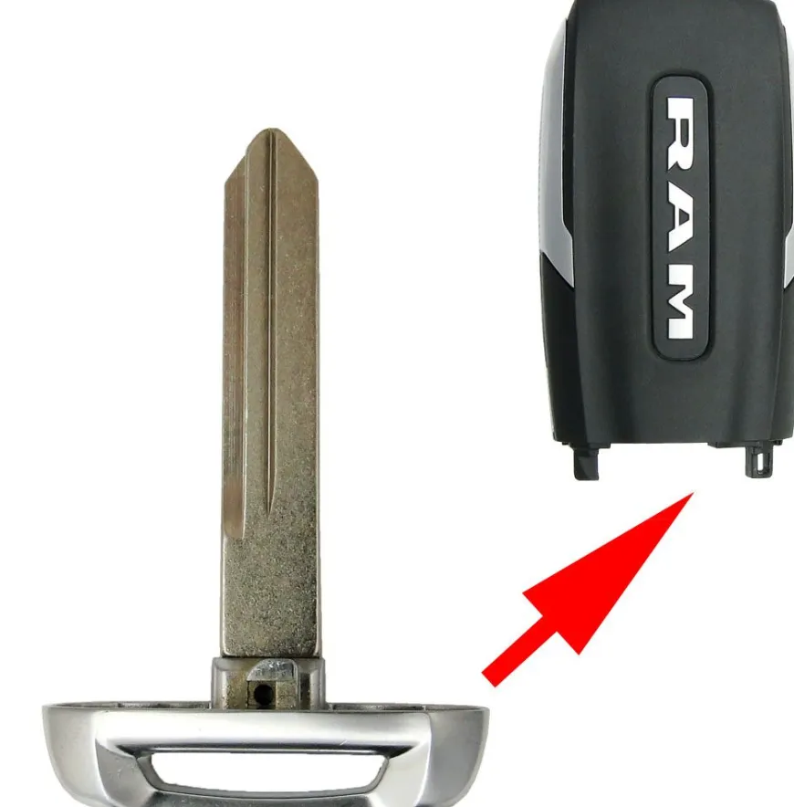 2019+ Dodge RAM Smart Remote Emergency Insert Key by Car & Truck Remotes