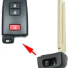 Emergency Single-Sided Insert Key for Toyota Smart Remotes HYQ14FBA by Car & Truck Remotes