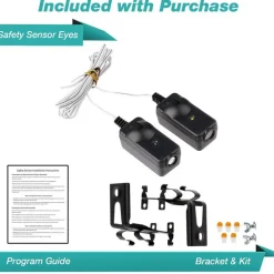 Garage Door Safety Sensor Beam Eyes w/ Brackets