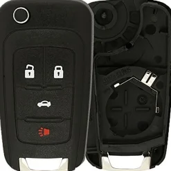 GM 4 Button Flip Remote Replacement Shell w/ Trunk by Car & Truck Remotes