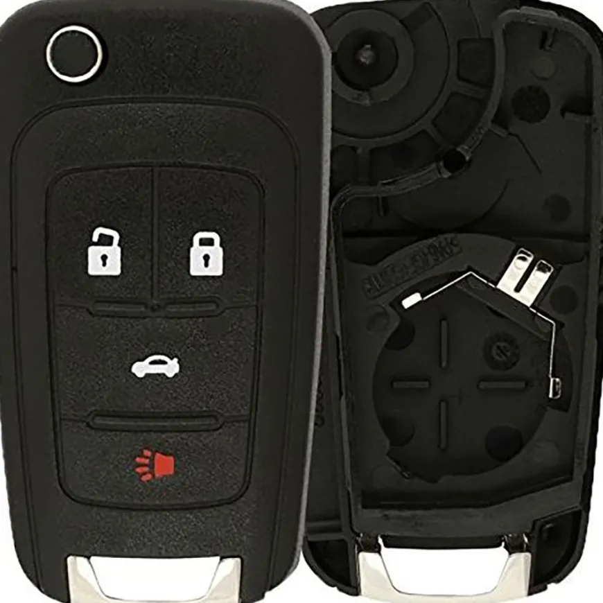 GM 4 Button Flip Remote Replacement Shell w/ Trunk by Car & Truck Remotes