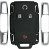 GM Chevrolet GMC 4 Button Remote Replacement Shell - Chrome Sides by Car & Truck Remotes