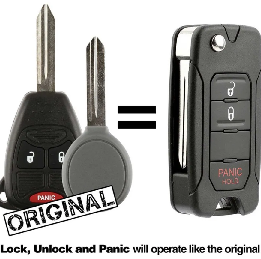 2007 Jeep Grand Cherokee Flip Remote Key Fob by Car & Truck Remotes
