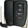 Lexus Smart Remote Replacement Shell with Emergency Key - 4 buttons by Car & Truck Remotes