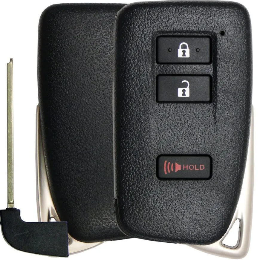 Lexus Smart Remote Replacement Shell with Emergency Key - 3 buttons by Car & Truck Remotes