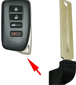 Lexus Emergency Insert Key Single-Sided PN: 69515-30380 by Car & Truck Remotes