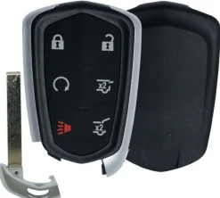 Replacement CADILLAC Escalade 6 button Smart Remote Case + insert key