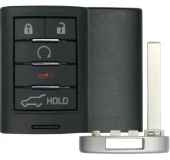 Replacement CADILLAC SRX 5 button smart remote case + insert key
