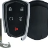 Replacement CADILLAC SRX, XT4, XT5 5 button remote case w/ power door button and insert key