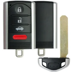 Replacement Acura 4 button smart remote case with insert key