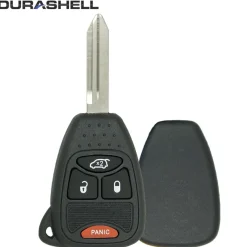 Replacement 4 button Chrysler Dodge Jeep DURASHELL case/shell with blank key by Car & Truck Remotes