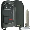 Replacement 4 button Dodge Jeep Smart Remote Shell w/ Remote Start by Car & Truck Remotes