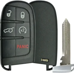 Replacement 5 button Dodge Jeep Smart Remote Shell by Car & Truck Remotes