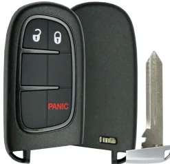 Replacement 3 button Dodge Jeep Smart Remote Shell + insert key by Car & Truck Remotes