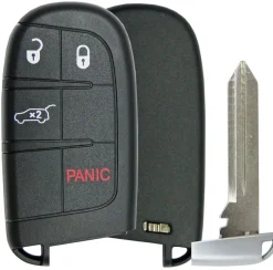 Replacement 4 button Dodge Jeep Smart Remote Shell w/ Power Hatch by Car & Truck Remotes