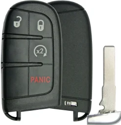Replacement 4 button Fiat Jeep Smart Remote Shell w/ Remote Start by Car & Truck Remotes