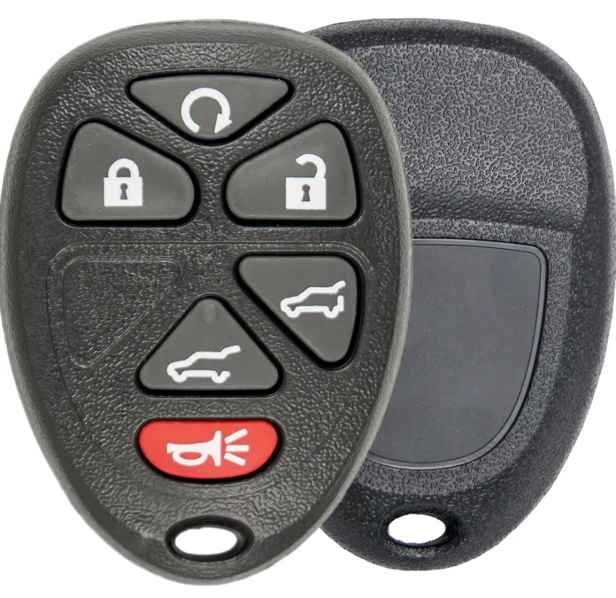 Replacement 6 button GM Chevy, GMC, Cadillac SUV keyless entry remote case, shell