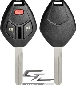 Replacement 3 button Mitsubishi DURASHELL case, shell with blank key by Car & Truck Remotes
