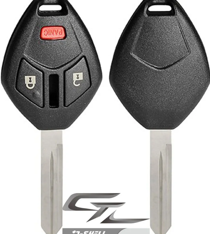 Replacement 3 button Mitsubishi DURASHELL case, shell with blank key by Car & Truck Remotes