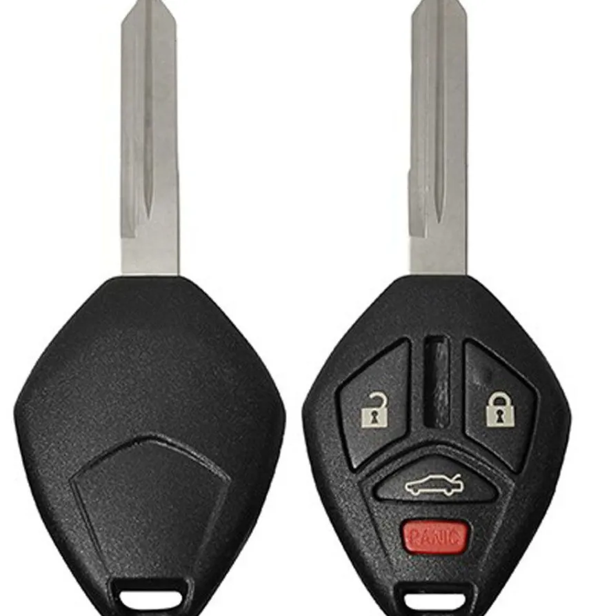 Replacement 4 button Mitsubishi Case Shell with blank key by Car & Truck Remotes