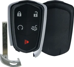 Replacement CADILLAC 5 button Smart Remote Case + insert key by Car & Truck Remotes
