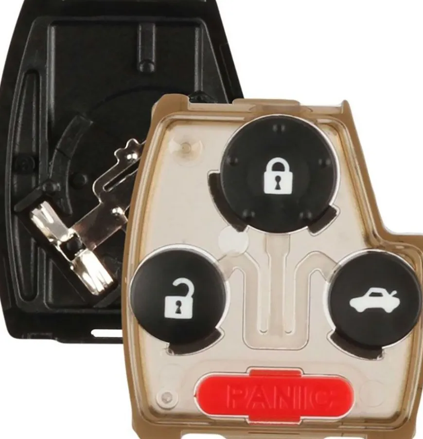 Replacement HONDA 4 button Gut Case with Chip Slot by Car & Truck Remotes