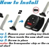 Replacement Honda Remote Shell Kit - 4 buttons - NO CUTTING by Car & Truck Remotes