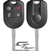 Replacement Shell for Ford Fiesta 4 BUTTON - SLIM BLADE by Car & Truck Remotes
