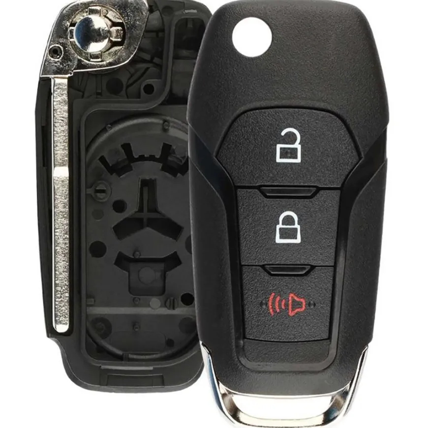 Replacement Shell For Ford Flip Remote 3 Button by Car & Truck Remotes
