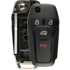 Replacement Shell For Ford Flip Remote with Side Door Unlock by Car & Truck Remotes