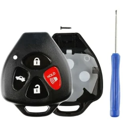 Replacement Toyota Scion 4 button Remote Shell Kit - NO CUTTING by Car & Truck Remotes