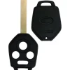 Subaru 4 button Replacement Remote Case / Shell with blank key (high security blade) by Car & Truck Remotes