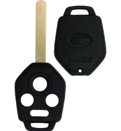 Subaru 4 button Replacement Remote Case / Shell with blank key (high security blade) by Car & Truck Remotes