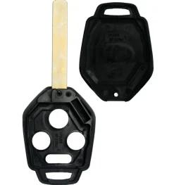 Subaru 4 button Replacement Remote Case / Shell with blank key (high security blade) by Car & Truck Remotes