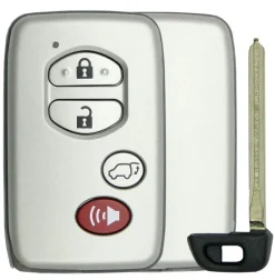 Toyota 4 Button w/ Hatch Smart Remote Replacement Silver Shell by Car & Truck Remotes