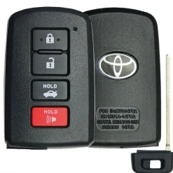 Toyota 4 Button w/ Trunk Smart Remote Replacement Shell by Car & Truck Remotes