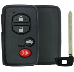 Toyota 4 Button w/ Trunk Smart Remote Replacement Shell by Car & Truck Remotes