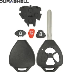 Toyota Remote Head Replacement DURASHELL 3 button case, shell by Car & Truck Remotes